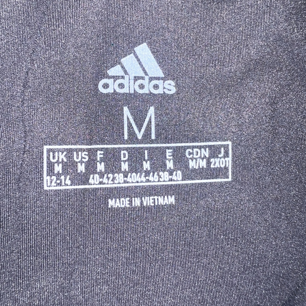 Adidas Black Logo bottom Legging Size Medium EUC - Picture 3 of 3